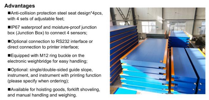 Factory Price Crown Truck Scale Weighbridge with Indicator Load Cell 80tons