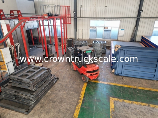                  Construction Site Feeding Electronic Ground Scales 100 120 150 200 Tons Truck Scale             